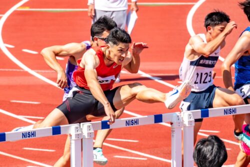 指導員は現役の陸上競技選手